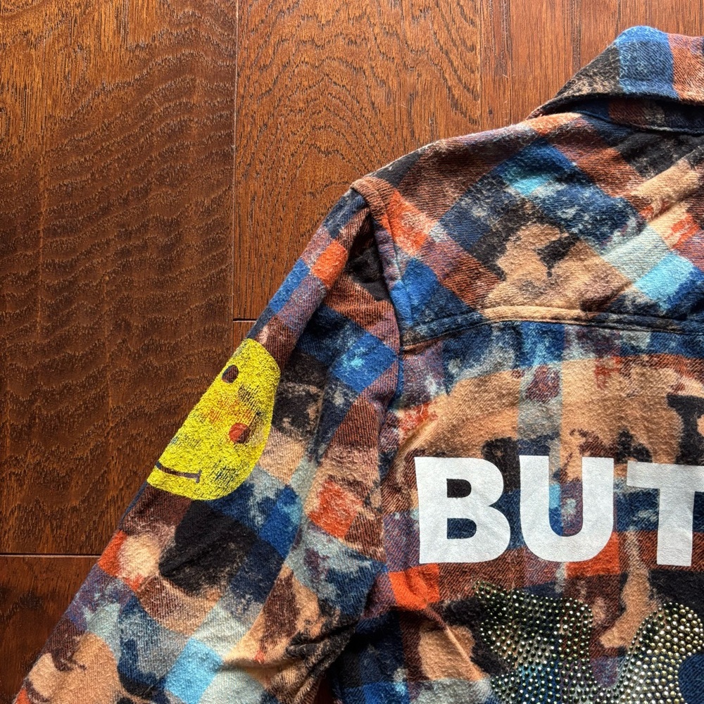 Butter Supersoft Y2K Acid Wash Plaid Snap Button Down | Size XS - Picture 8 of 11